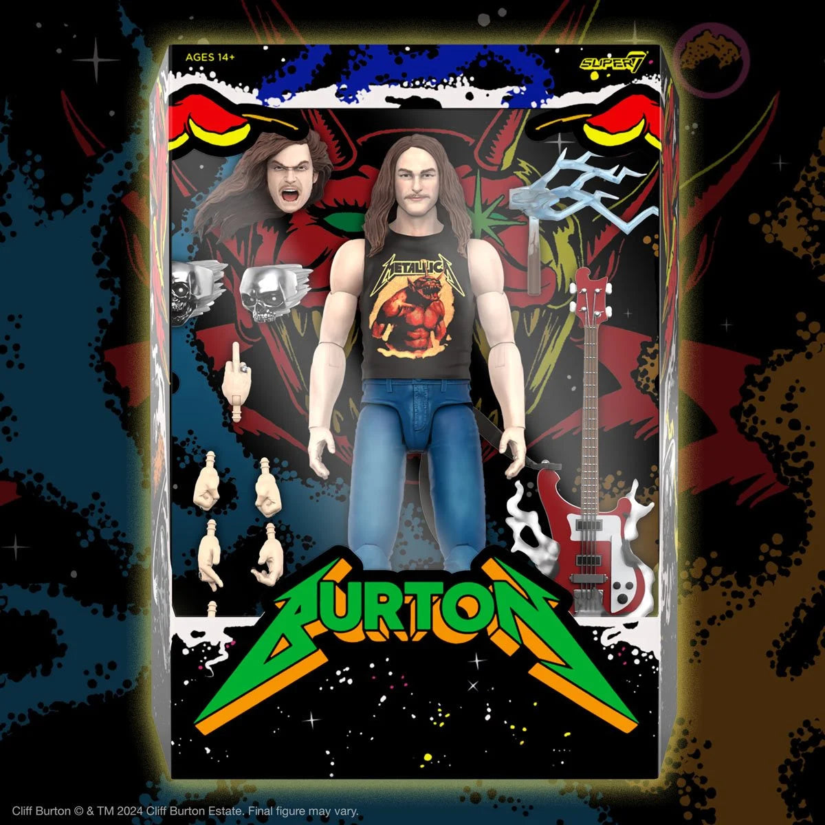 Cliff Burton (Superhero Poster) Ultimates 7-Inch Action Figure | Jay's Toys  And Games