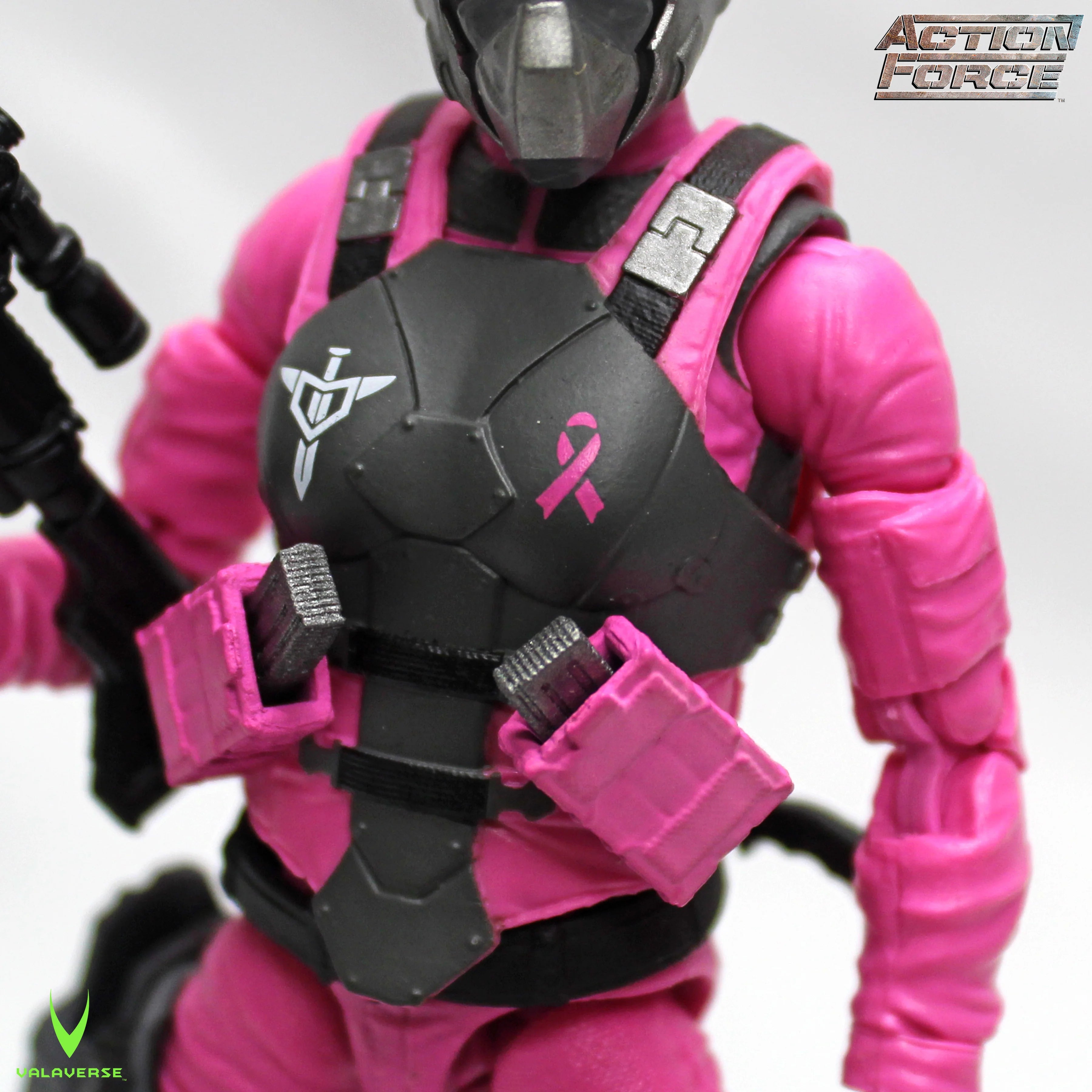 Steel Brigade Female Soldier (Breast Cancer Awareness Version) - Action Force 1/12 Scale Action Figure