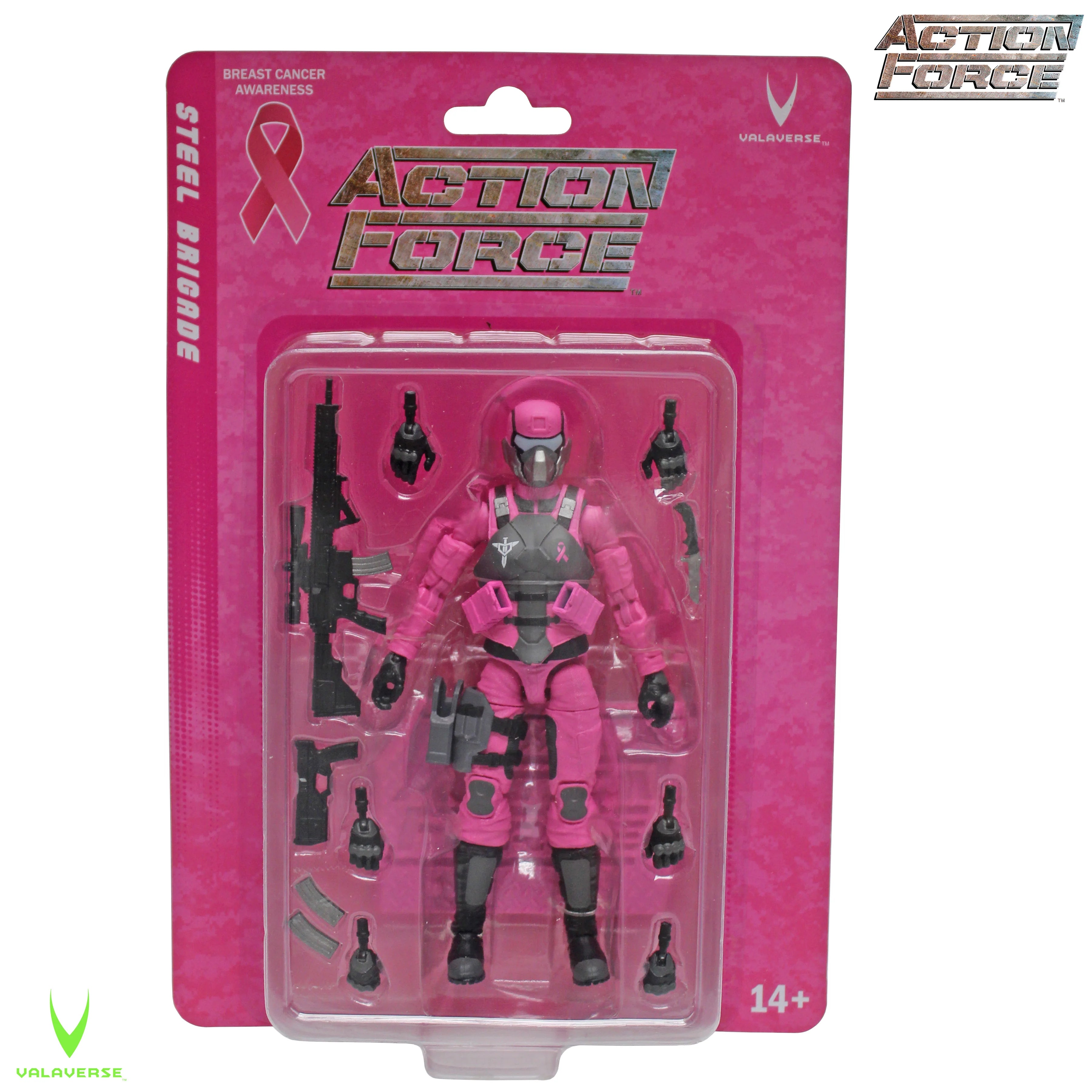 Steel Brigade Female Soldier (Breast Cancer Awareness Version) - Action Force 1/12 Scale Action Figure