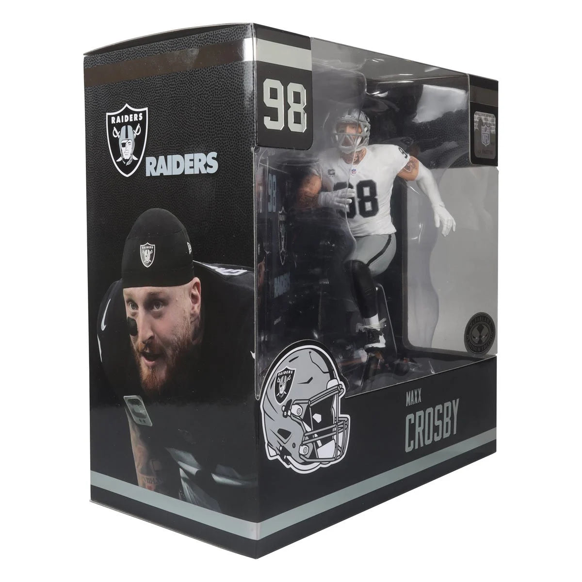 Maxx Crosby (White Jersey) Platinum Chase - Las Vegas Raiders NFL SportsPicks 2024 Posed Figure