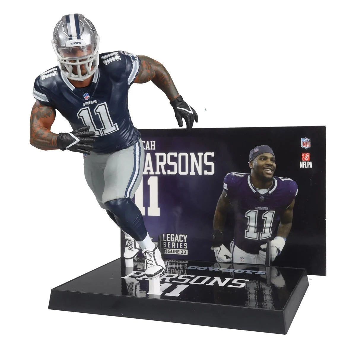 Micah Parsons (Navy Jersey) Platinum Chase - Dallas Cowboys NFL SportsPicks 2024 Posed Figure