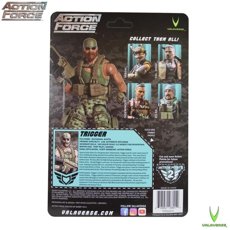 Trigger (Reissue) - Action Force Trigger 1/12 Scale Action Figure